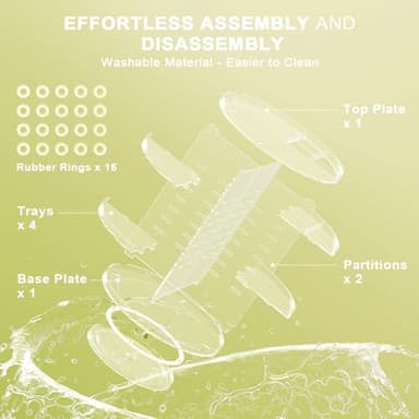 Auxmir Rotating Makeup Organizer, DIY 7 Adjustable Layers Spinning Skincare Organizer, Bathroom Organizer with Brush Holder Perfume Tray, Multi-Function Storage Carousel for Vanity Bathroom Countertop - Image 7