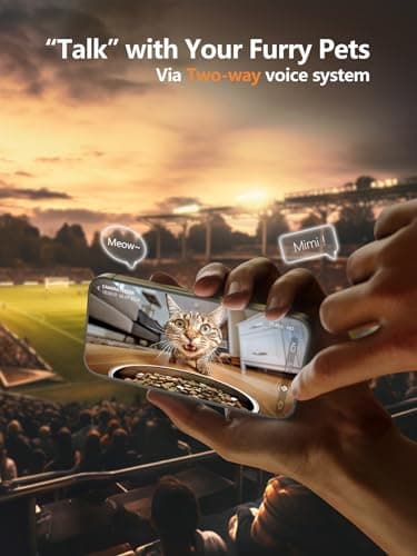 Automatic Cat Feeder with Camera - 5G WiFi Auto Cat Food Dispenser, 1080P HD Video with Night Vision, 1-15 Meals, 1-99 Portions, 2-Way Audio, Keeps Food Fresh, Timed Pet Feeder Also for Dogs - Image 3