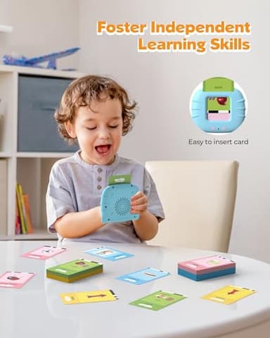 510 Words, Talking Flash Cards for Toddler 1 2 3 4 Year Olds, Language Learning and Montessori Toys with 31 Themes, Pocket Speech Therapy and Autism Toys, Children's Sensory Educational Device - Image 2
