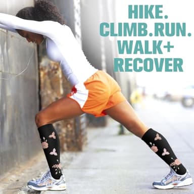 Laite Hebe Compression Socks for Women & Men Circulation(6 pairs)-Graduated Supports Socks for Running, Athletic Sports - Image 4