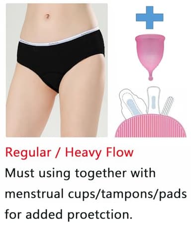 Demifill Teen Girls Period Panties Juniors Leak-Proof Underwear Soft Protective Briefs 10-12Years - Image 2