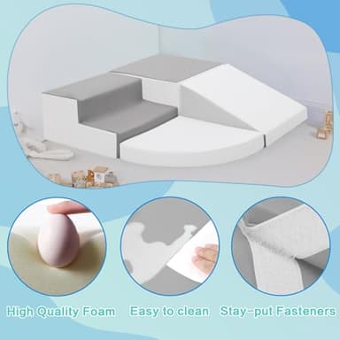 TODIBY Foam Blocks Climbing for Kids: Toddler Toys for Indoor and Outdoor Fun - Soft PU Leather Play Structure for Crawling and Sliding - Ideal for Playhouse and Play Gym Activities - Image 3