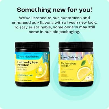 KEY NUTRIENTS Multivitamin Electrolytes Powder No Sugar - Refreshing Lemonade Electrolyte Powder - Sodium & Energy Supplement - Hydration Powder - No Calories - 90 Servings - Made in USA - Image 2