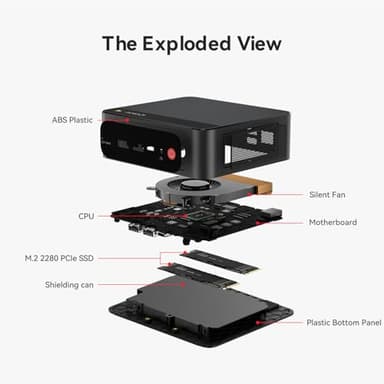 Beelink SER5 MAX Mini PC,AMD Ryzen7 6800H(8C/16T,up to 4.7GHz),Mini Computer 32GB LPDDR5 RAM 500GB M.2 SSD Graphics 12core 2200MHz,Support 4K Triple Display/HDMI+DP+Type-C/Wifi6/BT5.4/2.5G LAN/USB3.2 - Image 9