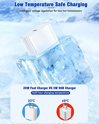 10FT Fast iPad Charger, iPad Pro Charger Cord [2Pack] 10FT USBC to USB C Cable iPad Cord 20W USB C Charger iPad Charging Block for iPad 10,iPad Mini 6,iPad Air 5/4,iPad Pro 12.9/11 inch 2020/2021/2022 - Image 4