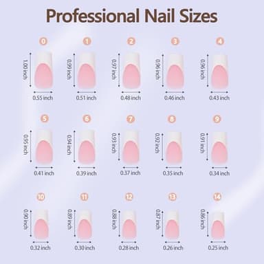 Misssix French Gel Nail Tips, 240Pcs French Tip Press on Nails Long Square Pink, No Need to File Tips Pre-lasting, Fake Nails for Nail Art DIY 15 Sizes - Image 6