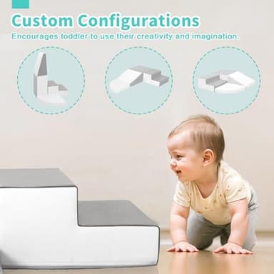 TODIBY Foam Blocks Climbing for Kids: Toddler Toys for Indoor and Outdoor Fun - Soft PU Leather Play Structure for Crawling and Sliding - Ideal for Playhouse and Play Gym Activities - Image 5
