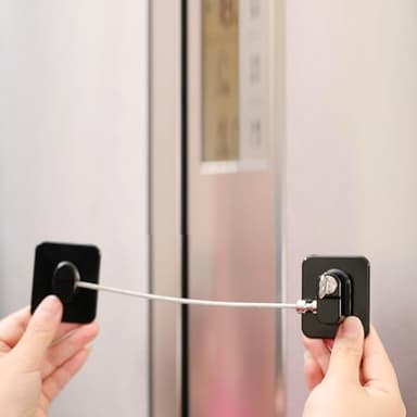 YEYA Upgraded Refrigerator Locks 4 Pack, Baby Proof Cabinet Locks with Keys, Safety Cabinets Door for Toddler - Image 2