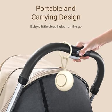 Portable Baby Sound Machine [White Noise for Babies Kids Adults][Sleep Soother][Timer Function][12 Soothing Sounds] 15 Hours Battery Life, Travel,Registry Gift,Shower,Clips on Baby Stroller - Image 5