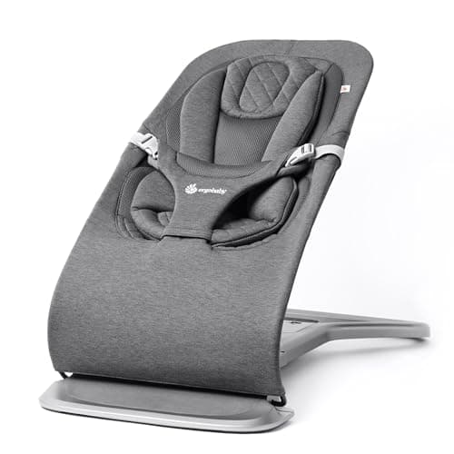 Ergobaby Evolve 3-in-1 Bouncer, Adjustable Multi Position Baby Bouncer Seat, Fits Newborn to Toddler, Charcoal - Image 1