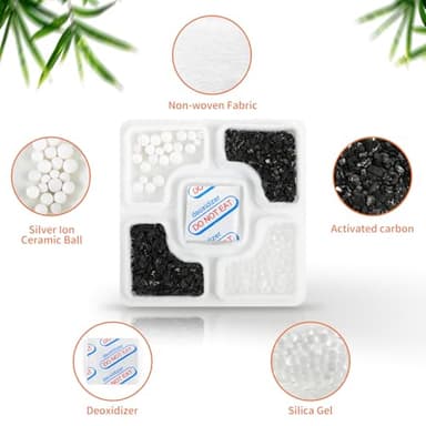 KuangBiao 4-Pack Desiccant Bags for Pet Food Storage & Automatic Feeders | Moisture Absorbers with Holder Case & Sticker | Keep Dry, Fresh - Image 3