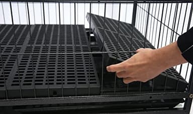 Homey Pet Whelping Box for Dogs and Puppies, 43 inch Stackable Heavy Duty Metal Wire Dog Crate Cage Kennel with Wheels for Large Medium Small Sized Dogs - Image 8