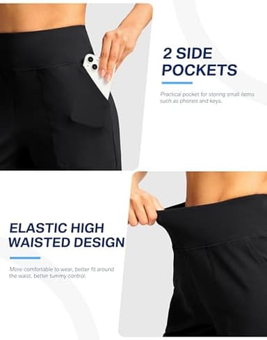 G Gradual Women's Athletic Shorts 6" High Waisted Stretchy Bermuda Shorts for Women Quick Dry Summer Casual Shorts(Black,XL) - Image 4