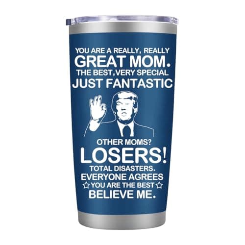 MFGNEH Gifts for Mom from Daughter,Son,Christmas Birthday Gifts for Mom,New Mama Gift,Grandma,Nana,Wife Women,Funny Mothers Day Mama Gift,20oz Blue Stainless Steel Tumbler Mug - Image 1