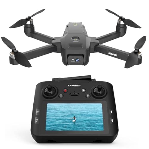 K600GPS Drone with Camera for Adults, 4.5 inch LCD RC Screen, 32G SD Card, GPS Drone Auto Return, Gesture Flight, Brushless Motor, Optical Flow,3 Speeds for Adults/Beginners, Under 249g - Image 1