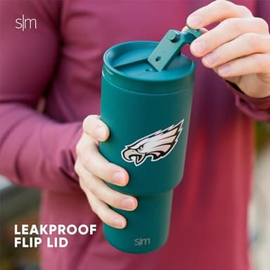 Simple Modern Officially Licensed NFL Washington Commanders 30oz Tumbler with Flip Lid and Straws | Insulated Cup Stainless Steel | Gifts for Men Women | Trek Collection | Washington Commanders - Image 4