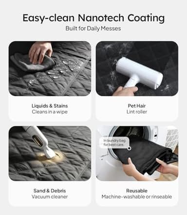 Wigoo Dog Car Seat Cover for Back Seat, 450lbs Full Hardbottom Dog Hammock, Heavy Duty Waterproof Car Bed Extender for 2-3 Medium Dogs, Backseat Protector for Sedan/Medium-Truck, Size-L, Black - Image 5