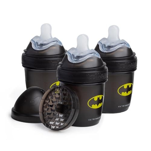 Batman DC Comics - Herobility Double Anti-Colic Baby Bottles – 5 fl oz/140ml – 3-Pack - Image 1