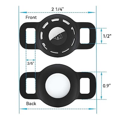 Air tag Cat Collar Holder for Apple Air Tag, 2 Pack of Pet Collar Holder for Cat and Small Dog Collar Within 1/2 inch and 2 Pack Protector for Air Tag - Image 3