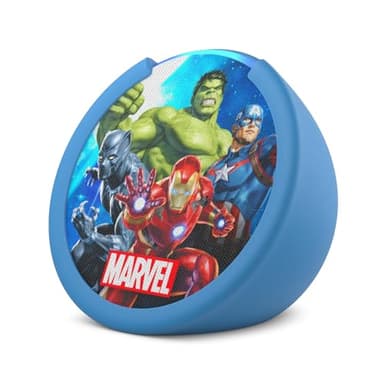 Amazon Echo Pop Kids (newest model), Designed for kids, with parental controls, Includes 6 months of Amazon Kids+, Marvel's Avengers - Image 1