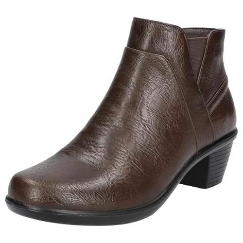 Easy Street Women's Mindy Ankle Boot, Brown, 8 Wide