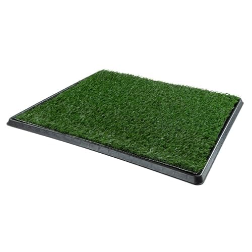 Artificial Grass Puppy Pee Pad for Dogs and Small Pets - 20x30 Reusable 4-Layer Training Potty Pad with Tray - Dog House and Pet Supplies by PETMAKER - Image 1