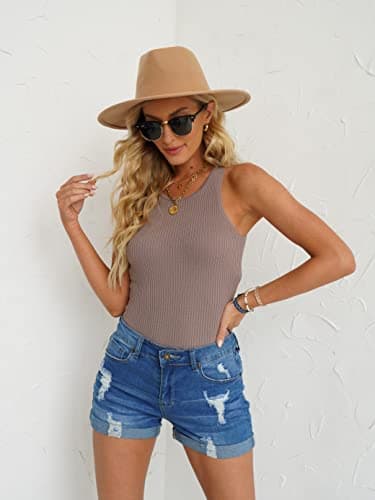 LookbookStore Women Casual Summer Jean Shorts for Women High Waisted Rolled Hem Cuffed Hem Womens Jorts Distressed Jeans Ripped Denim Shorts Blue Size S - Image 7