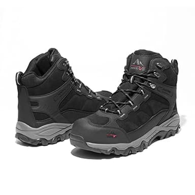 NORTIV 8 Waterproof Steel Toe Boots for Men Slip Resistant Safety Industrial Boots Paladin-Steel,Size 12W,Black - Image 5