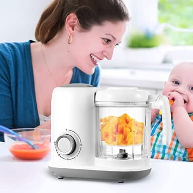 AMZBABYCHEF Baby Food Maker, 4 in 1 Baby Food Processor and Steamer, Puree Blender, Multifunctional Baby Puree Maker, Dishwasher Safe (White) - Image 7