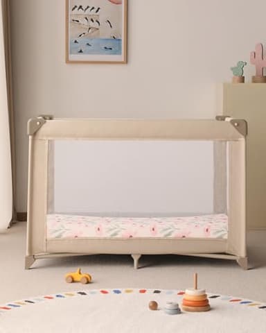 Yoofoss Pack and Play Sheets Girl 2 Pack, 38x26 Mini Crib Sheets Fitted for Baby Compatible with Graco Pack n Play Mattress,Ultra Soft Breathable Microfiber Pink Floral - Image 6