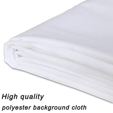 GFCC 8FTX10FT White Backdrop Background for Photography Photo Booth Backdrop for Photoshoot Background Screen Video Recording Parties Curtain - Image 7