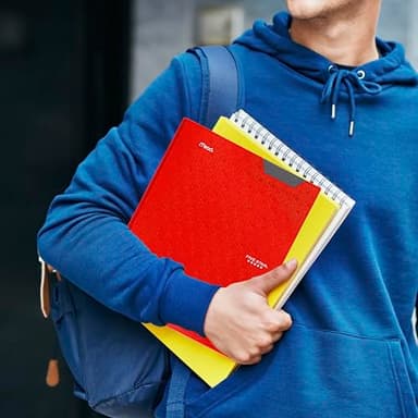 Five Star 2-Pocket Folder, Plastic Folder with Stay-Put Tabs and Prong Fasteners, Holds 8-1/2" x 11" Paper, Fire Red (72109) - Image 8