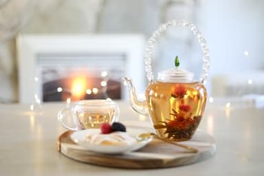 Teabloom Flowering Tea - 12 Unique Varieties of Blooming Tea Flowers - Hand-Tied Green Tea Leaves & Edible Flowers - 12-Pack Gift Canister - Image 6