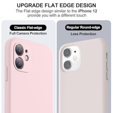 Vooii Compatible with iPhone 11 Case, Upgraded Liquid Silicone with [Flat Edges] [Camera Protection] [Soft Anti-Scratch Microfiber Lining] Phone Case for iPhone 11 6.1 inch - Chalk Pink - Image 3