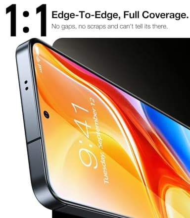 TORRAS for Samsung Galaxy S25 Ultra Privacy Screen Protector [Military-Grade 9H+ Aerospace Tempered Glass] [One-Pull Installation] Anti Spy Screen Protector Samsung Galaxy S25 Ultra 6.9″ (2 Pack) - Image 9