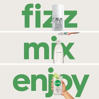 SodaStream - Terra Sparkling Water Maker | VALUE BUNDLE | CQC CO2 system | Includes 2x CO2 Cylinders, 3x 32 Fl Oz Dishwasher Safe Bottles, 2x Bubly Flavor Drops | Combine with Pepsi Flavors | White - Image 4