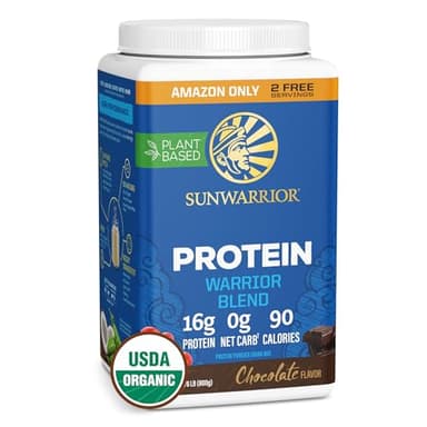 Organic Plant Based Protein Powder | Vegan Organic Protein Powder Chocolate Flavored with BCAA Amino Acids & Hemp Seed Pea Blend | Non-GMO Soy Dairy Filler & Gluten Free (Chocolate, 32 Servings) - Image 1