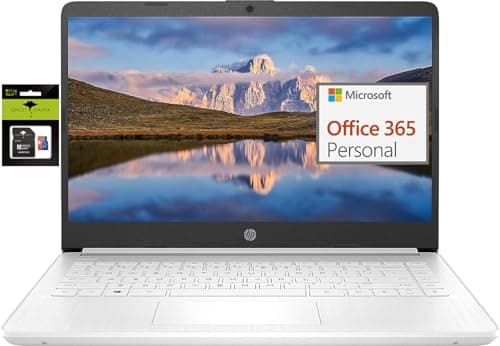 HP 14" Ultral Light Laptop for Students and Business, Intel Quad-Core, 8GB RAM, 192GB Storage(64GB eMMC+128GB Ghost Manta SD Card), 1 Year Office 365, USB C, Win 11 S - Image 1