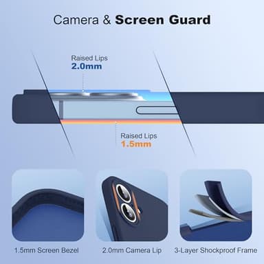 SKYLMW Designed for iPhone 16 Case with Magnetic Invisible Stand Compatible with Mag-Safe Military Drop Tested Shockproof Silicone Phone Cases for Women Men 6.1'', Dark Blue - Image 4