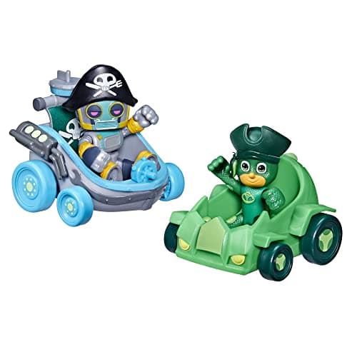 PJ Masks Pirate Power Gekko vs Pirate Robot Battle Racers Preschool Toy, Vehicle and Action Figure Set for Kids Ages 3 and Up - Image 1