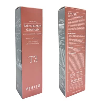 PESTLO Baby Collagen Glow Mask - Korean Peel Off Facial Mask Infused with Reallagen/T3 Vegan Collagen, Aginon, Volufiline for Hydrating, Firming, Glow, Glass Skin | Optional Overnight Use, 2.36 fl.oz - Image 8