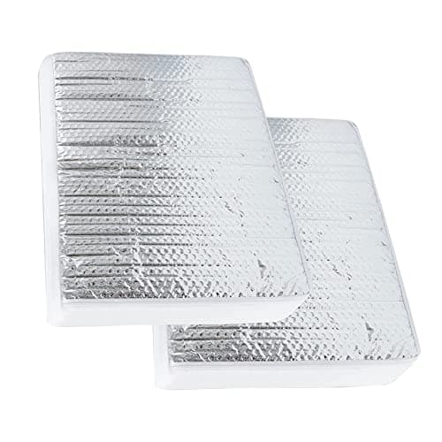 PRUNkuar RV Vent Insulator, 14" x 14" x 3" Vent Pillow Skylight Insulator with Reflective Surface for Standard Shower Skylight - 2 Pack - Image 1