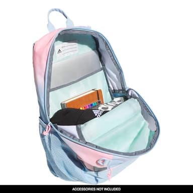 adidas Unisex Kid's Creator School Backpack for Girls & Boys — Durable Bookbag, Dazed Gradient Clear Sky/Clear Sky Blue/Pink Spark, OSFA - Image 3