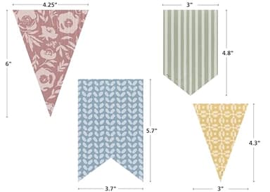 Teacher Created Resources Classroom Cottage Pennants Accents - Assorted Sizes (TCR7197) - Image 5