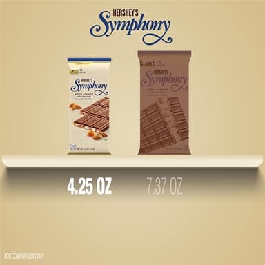 HERSHEY'S SYMPHONY Chocolate Almond Toffee XL, Candy Bars, 4.25 oz (16 Pieces, 12 Count) - Image 6
