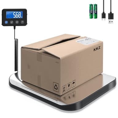 KKZ Shipping Scale, 440 LB Heavy Duty Postal Scale for Packages, Large Mailing Scale for Postage, Industrial, Small Business, Laundry, Warehouse, Stainless Steel - Image 1