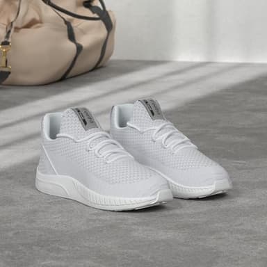 Feethit Women Tennis Running Shoes Walking Shoes Lightweight Casual Sneakers for Travel Gym Work Woman Waitress Nurse Light White 7.5 - Image 2