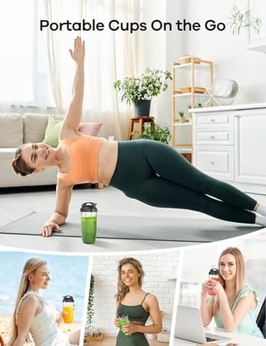 Ganiza Blender for Smoothies, 14Pcs Personal Blender for Shake and Smoothies for Kitchen with 3 Portable Cups (1x24oz & 2X17oz), Single Serve Smoothie Maker, Nutritious Recipe - Image 4