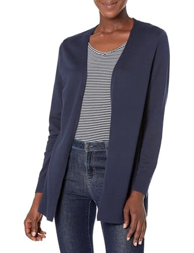 Amazon Essentials Women's Lightweight Open-Front Cardigan Sweater (Available in Plus Size), Navy, 6X - Image 1