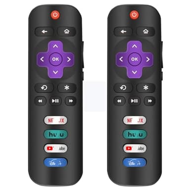 (Pack of 2) Replacement Remote Control Only for Roku TV, Compatible for TCL Roku/Hisense Roku/Sharp/Philips/Onn Roku/Insignia Roku (Not for Roku Stick and Box) - Image 1